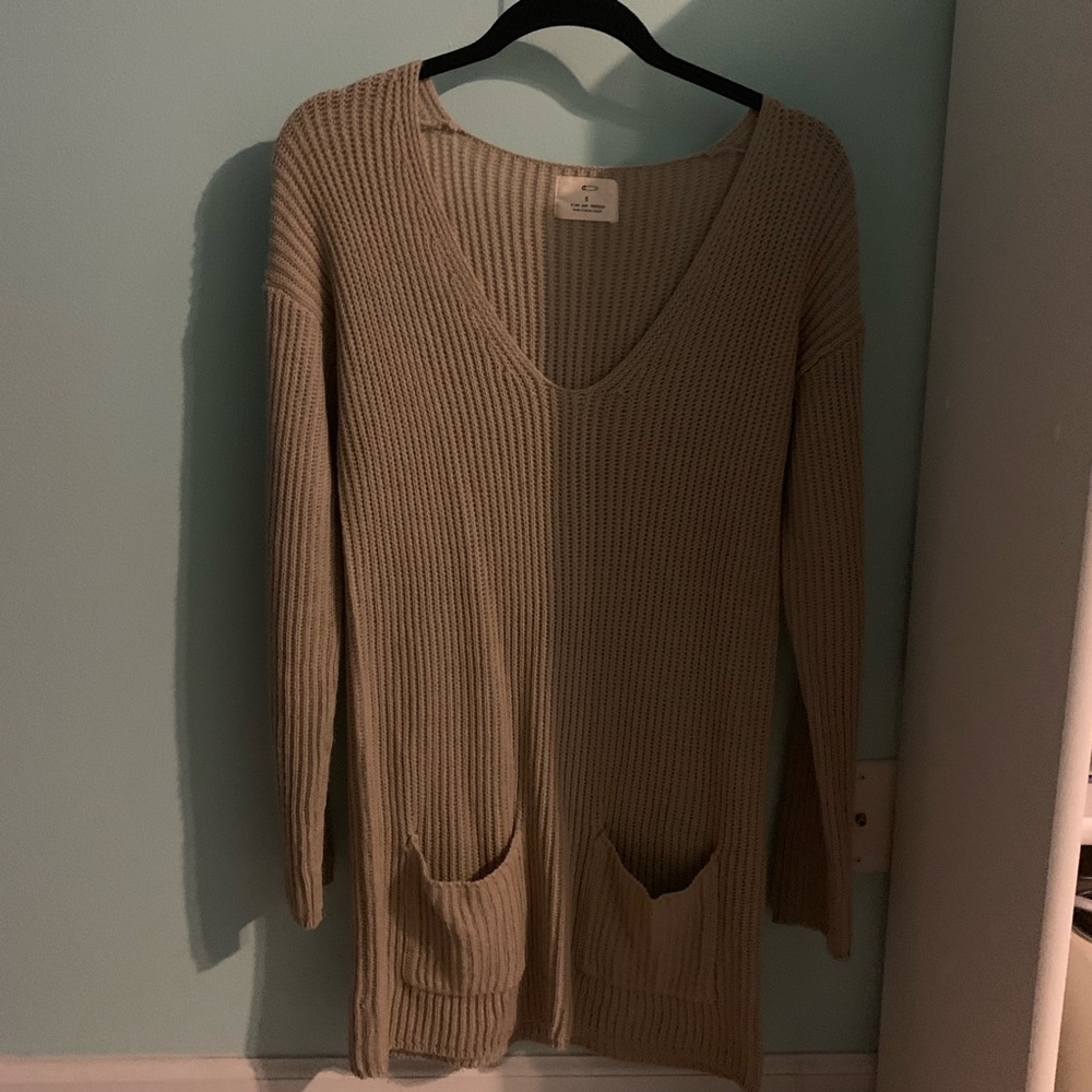 oversized tan sweater dress from Urban Outfitters